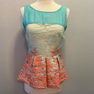 Eva Franco embroidered lace top S